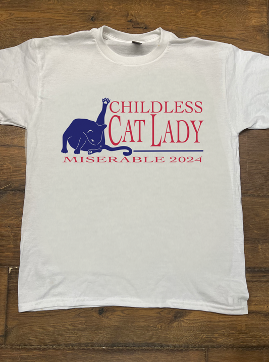 Childless Cat Lady 2024 T Shirt