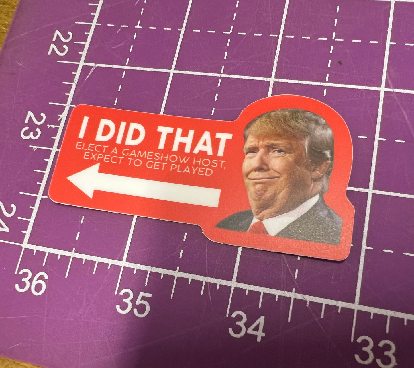 I Did That Trump Sticker - Elect a Gameshow Host, Expect to get Played