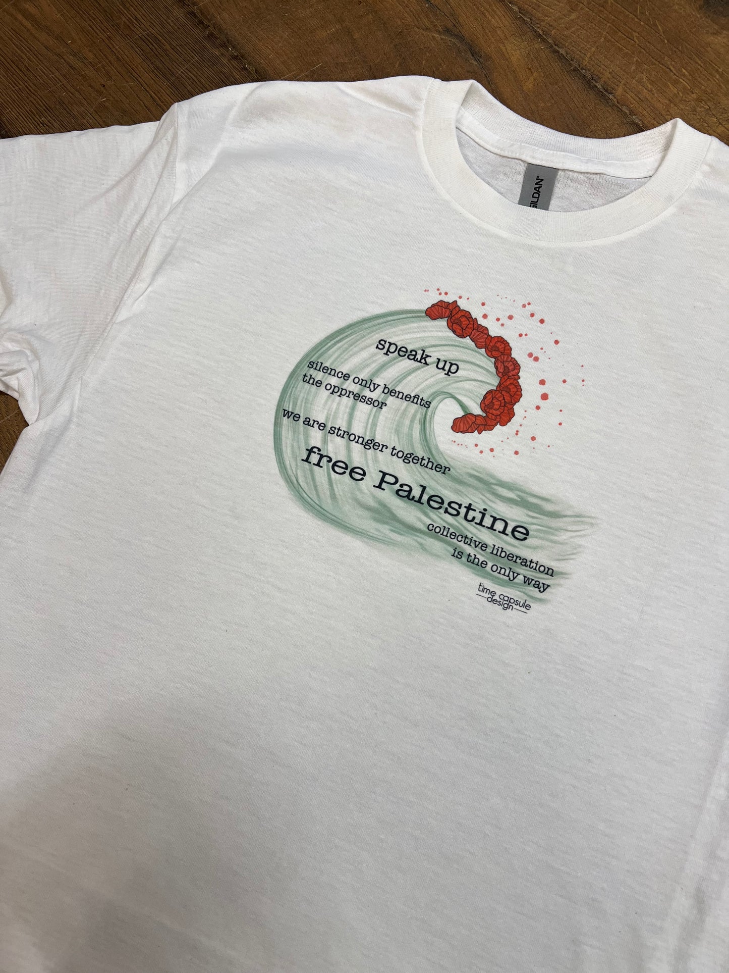 Free Palestine Wave  Shirt - Funding Operation Olive Branch - Zarifa Family